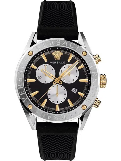 Versace Men's 44mm Quartz Watch In Silver