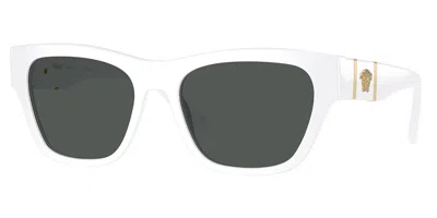 Versace Men's 55 Mm White Sunglasses