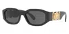 Versace Biggie Stud-embellished Sunglasses In Black