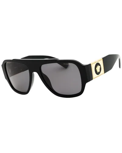 Versace Men's 57mm Polarized Sunglasses In Black