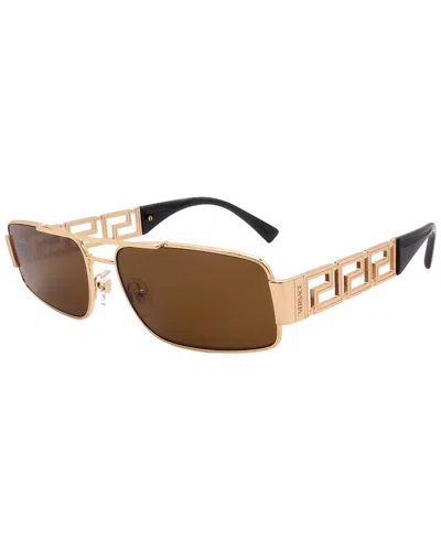 Versace Men's 60mm Sunglasses In Gold