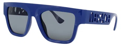 Versace Men's Acetate Sunglasses 0ve4430u (53-20-140) In 5294 - Royal Blue / Smoke