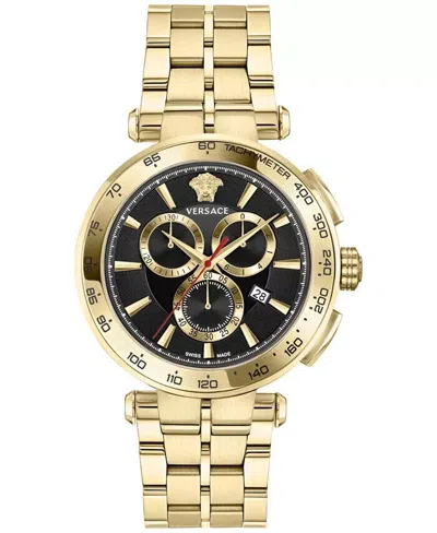 Versace Aion Chrono Bracelet Watch In Gold