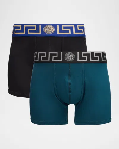 Versace Men & Apos;s 2-pack Boxer Briefs In Multi