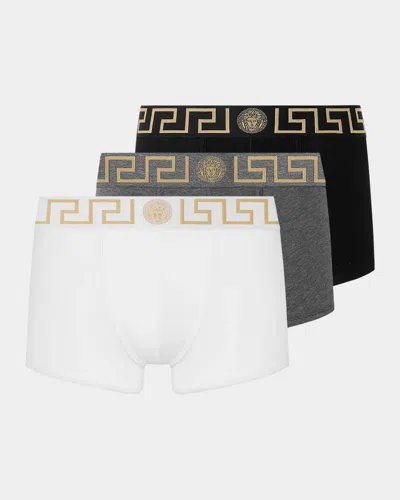 Versace Men & Apos;s 3-pack Medusa Jersey Briefs In Multi