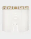 Versace Men & Apos;s Medusa Key Jersey Boxer Brief In White