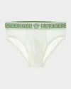 Versace Ribbed Jersey Briefs In White