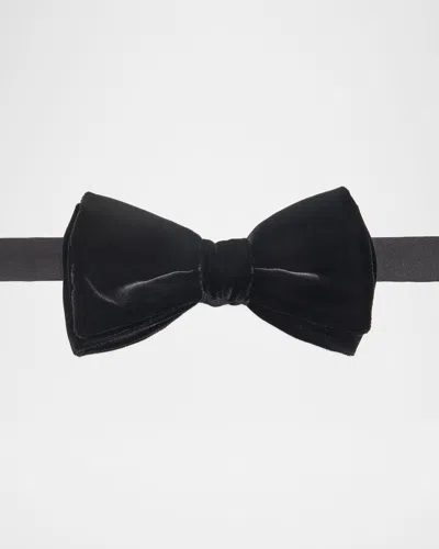 Versace Men & Apos;s Solid Velvet Bow Tie In 1b000-black