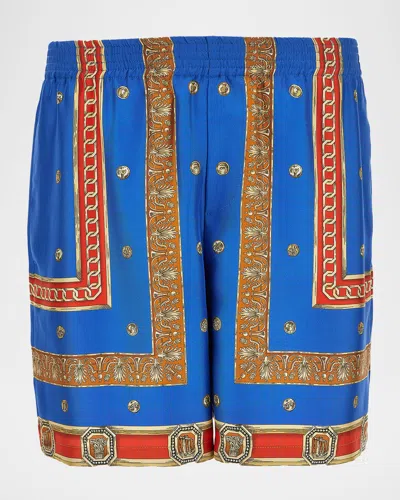 VERSACE MEN & APOS;S UNDERWATER BAROCCO SILK SHORTS