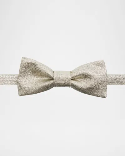 Versace Men & Apos;s Viscose Blend Bow Tie In Platinum