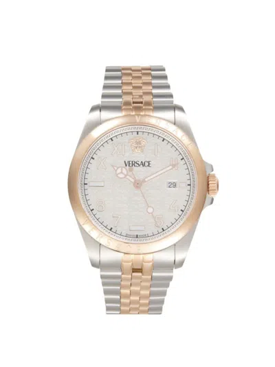 Versace Men's Anteo Two-tone Stainless Steel Bracelet Watch/41mm In Gold