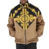 Versace Barocco Track Jacket In Brown