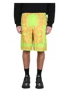 Versace Baroque Shorts 660 In Green