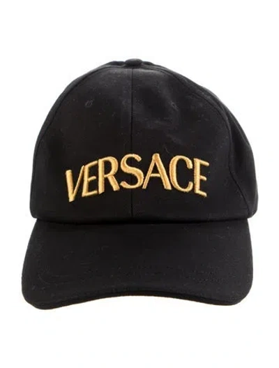 Pre-owned Versace Men's Baseball Cap  W/tags In Black