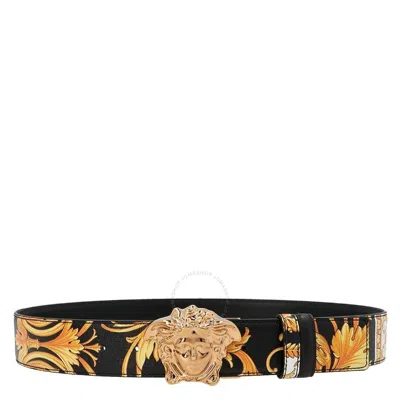 Versace Medusa-buckle Belt In Black