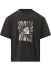 Versace Printed Cotton-jersey Regular T-shirt In Black