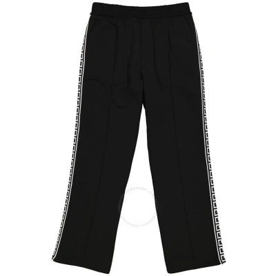 Versace Men's Black Embroidered-logo Track Pants