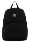 Versace Zip Pocket Top Handle Adjustable Shoulder Straps