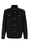 Versace Black Gabardine Overshirt