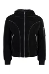 Versace Men's Hooded Nylon Jacket In Black