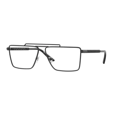 Versace Men's Black Rectangular Eyeglass Frames Ve1295 1433