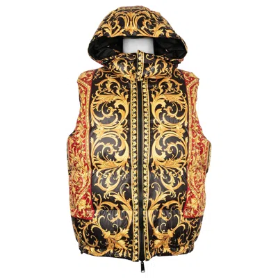 Pre-owned Versace Men's Black Reversible Down Jacket
