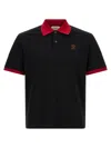 Versace Black Solid Shirt Collar Polo In Black