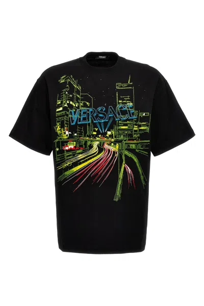 Versace Blinding Lights T-shirt In Black