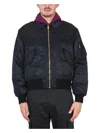 Versace Men's Bomber Jacket With Applied Logo In Black