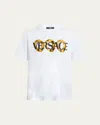Versace Maxi Chain Logo T-shirt In White Print