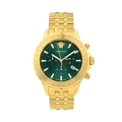 Pre-owned Versace Men's Chrono Signature 44mm Quartz Watch Vev600619