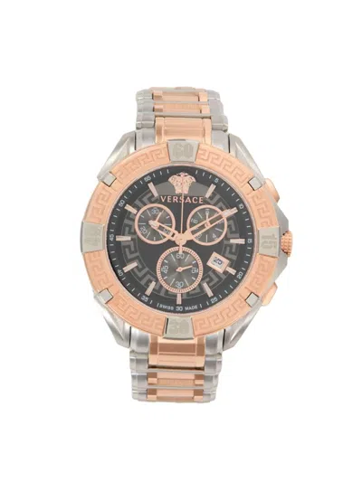 Versace Men's Chrono Sporty Two Tone Stainless Steel Chronograph Watch/46mm