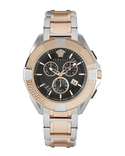 Versace Chrono Sporty Bracelet Watch In Multi