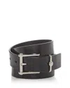 Versace Men's Column Leather Belt In Black
