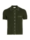 Versace Knit Shirt Chest Pocket Contrast Stitching In Multi