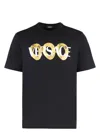 Versace Men's Cotton Crew-neck T-shirt In Black