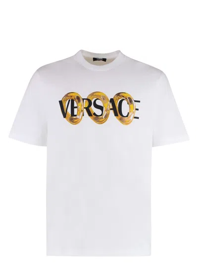 VERSACE MEN'S COTTON CREW-NECK T-SHIRT