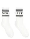 Versace Men's Cotton Socks With Logo In White