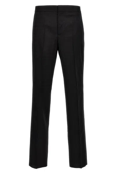 Versace Croc Jacquard Trousers In Negro