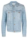 Versace Men's Denim Blouson In Azure
