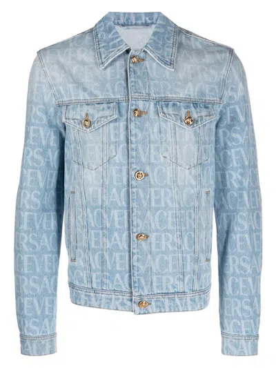 VERSACE MEN'S DENIM BLOUSON