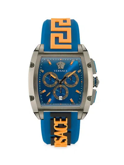 Versace Men's Dominus Stainless Steel & Silicone Strap Watch/42mm In Black