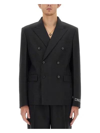VERSACE MEN'S DOUBLE-BREASTED BLAZER