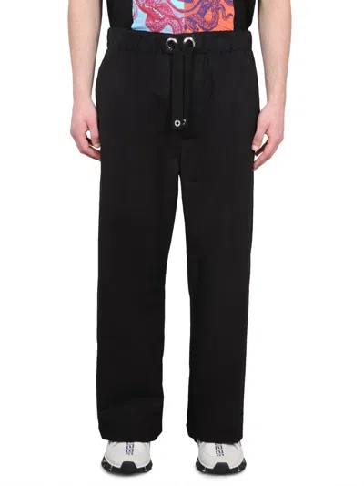 Versace Men Drawstring Pants In Black