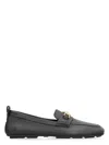 Versace Villa Loafers In Calfskin Leather In Black