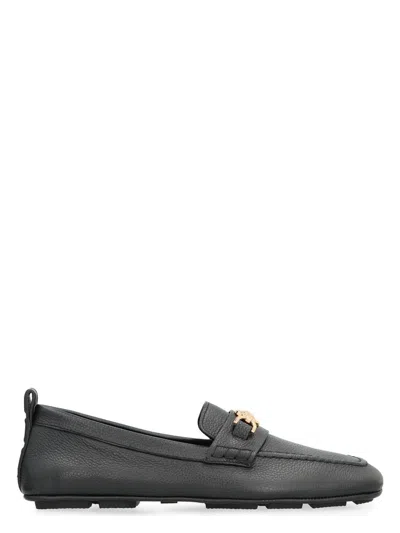 VERSACE MEN'S DRIVER LEATHER LOAFERS