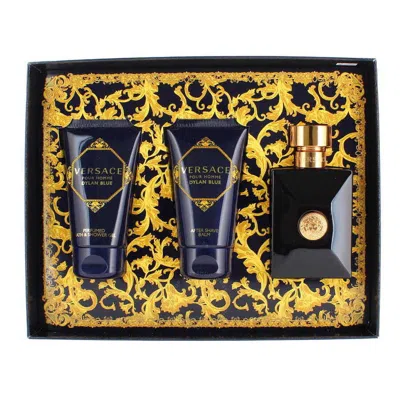 Versace Men's Dylan Blue 3pc Gift Set Fragrances 8011003859870 In White