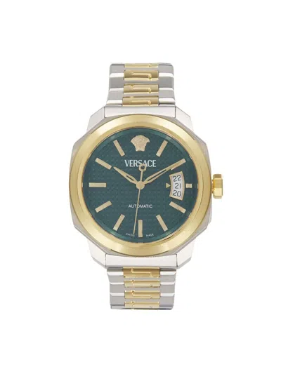 Versace Men's Dylos Two-tone Stainless Steel Bracelet Watch/42mm In Gold