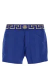 Versace Logo Embroidered Swim Shorts