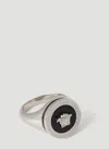 Versace Medusa Logo Detailed Ring In Silver